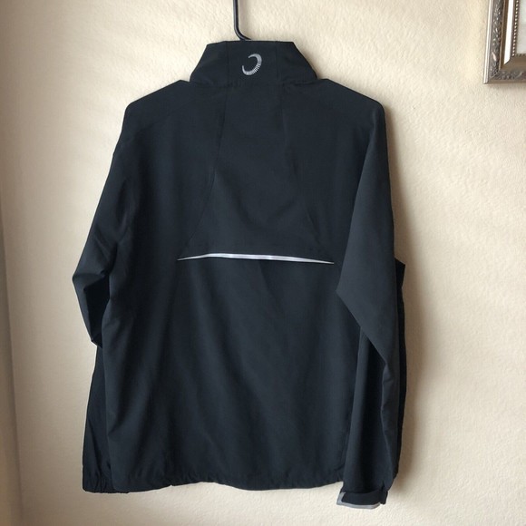 Zero Restriction Windbreaker Tech Golf Jacket Black Gray Men’s Size Medium EUC - Picture 6 of 7